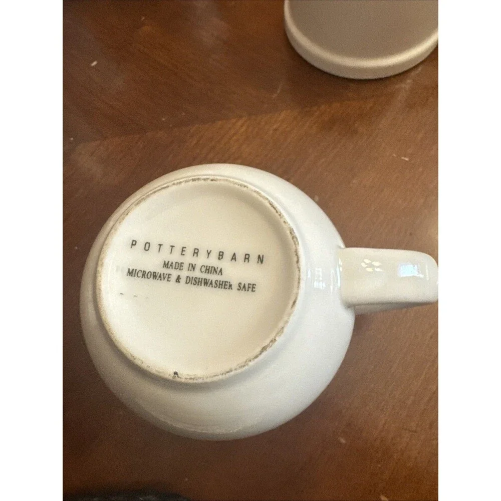 5 POTTERY BARN DU JOUR CUPS (12 OZ) 3-1/2